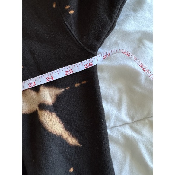 Blessed Bleached Pullover Sweatshirt Size 2xl Black, Fleece Soft EUC - Picture 6 of 9